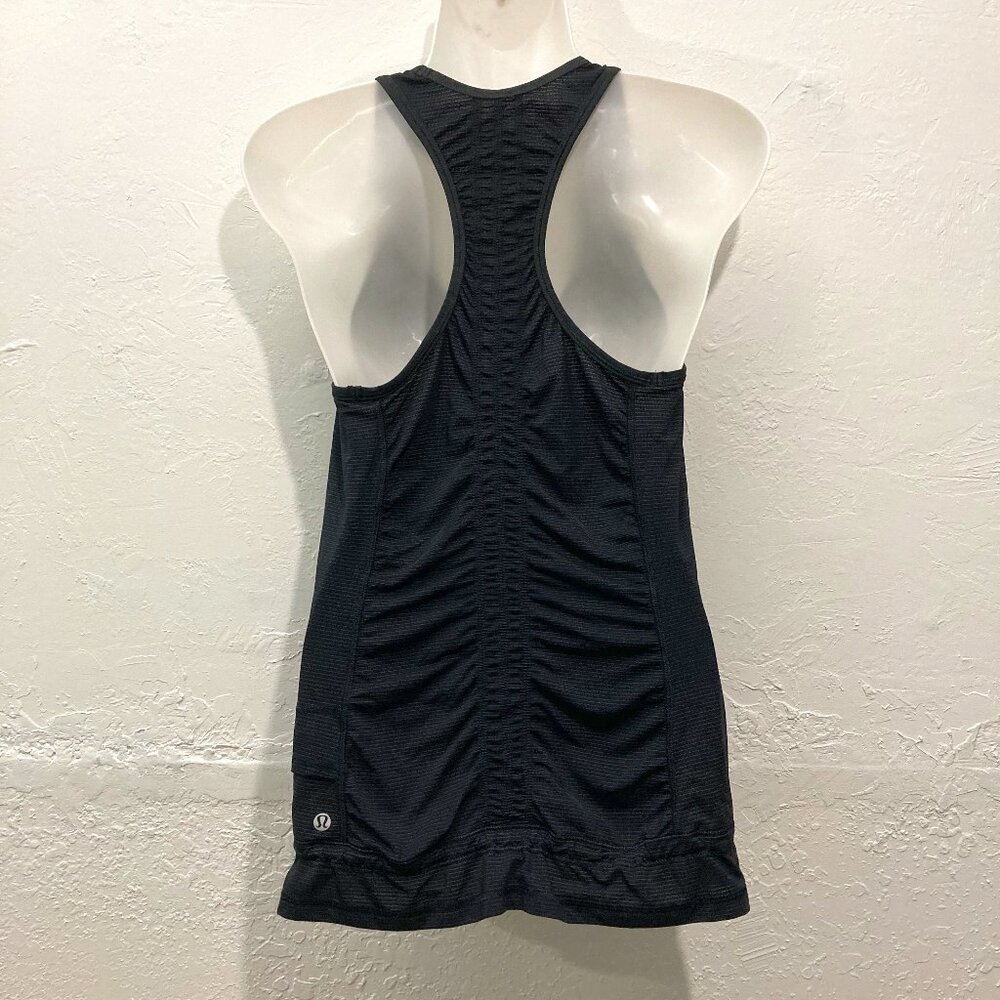 lululemon athletica Black Racerback Ruched Tank Top